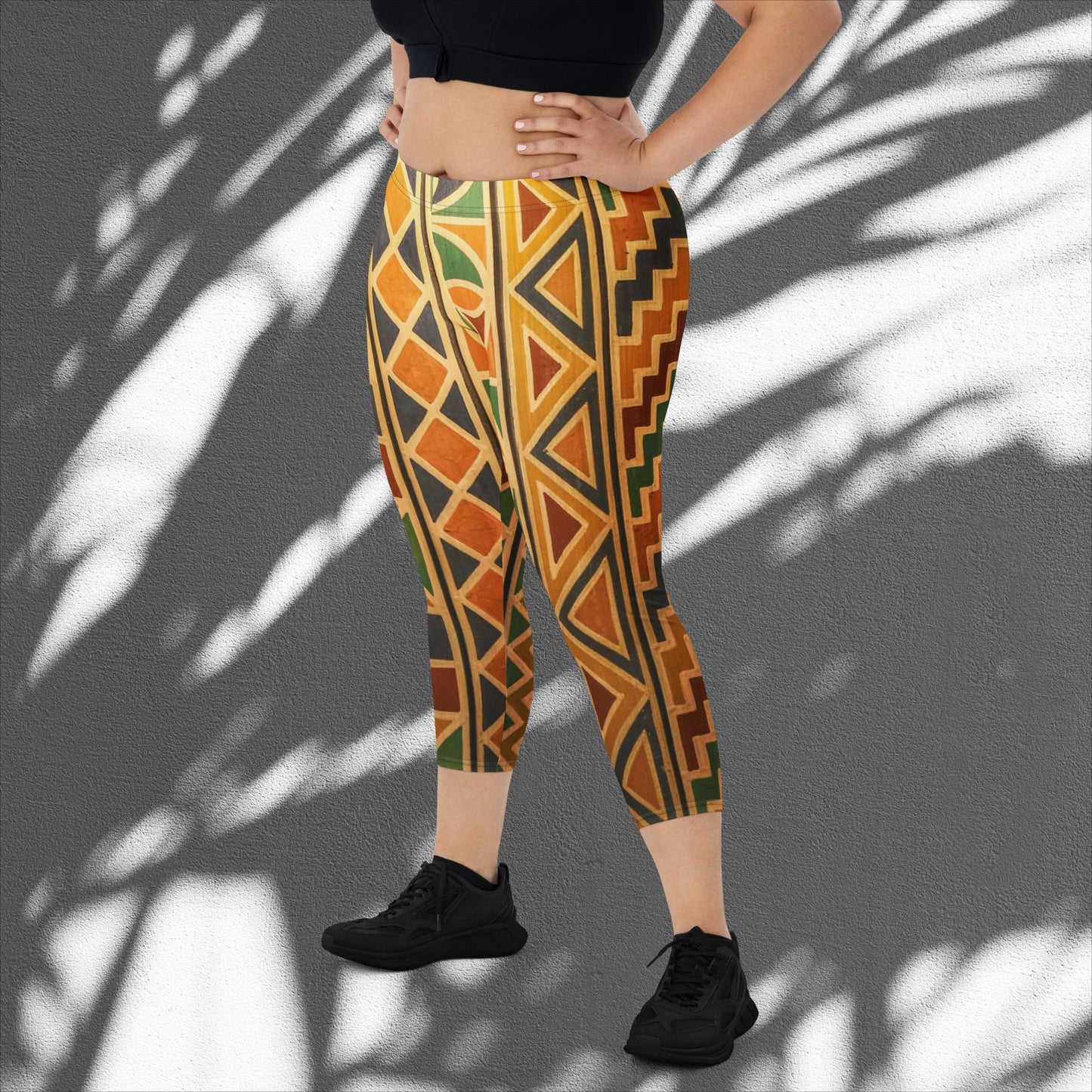 JCR® African Print Capri Leggings