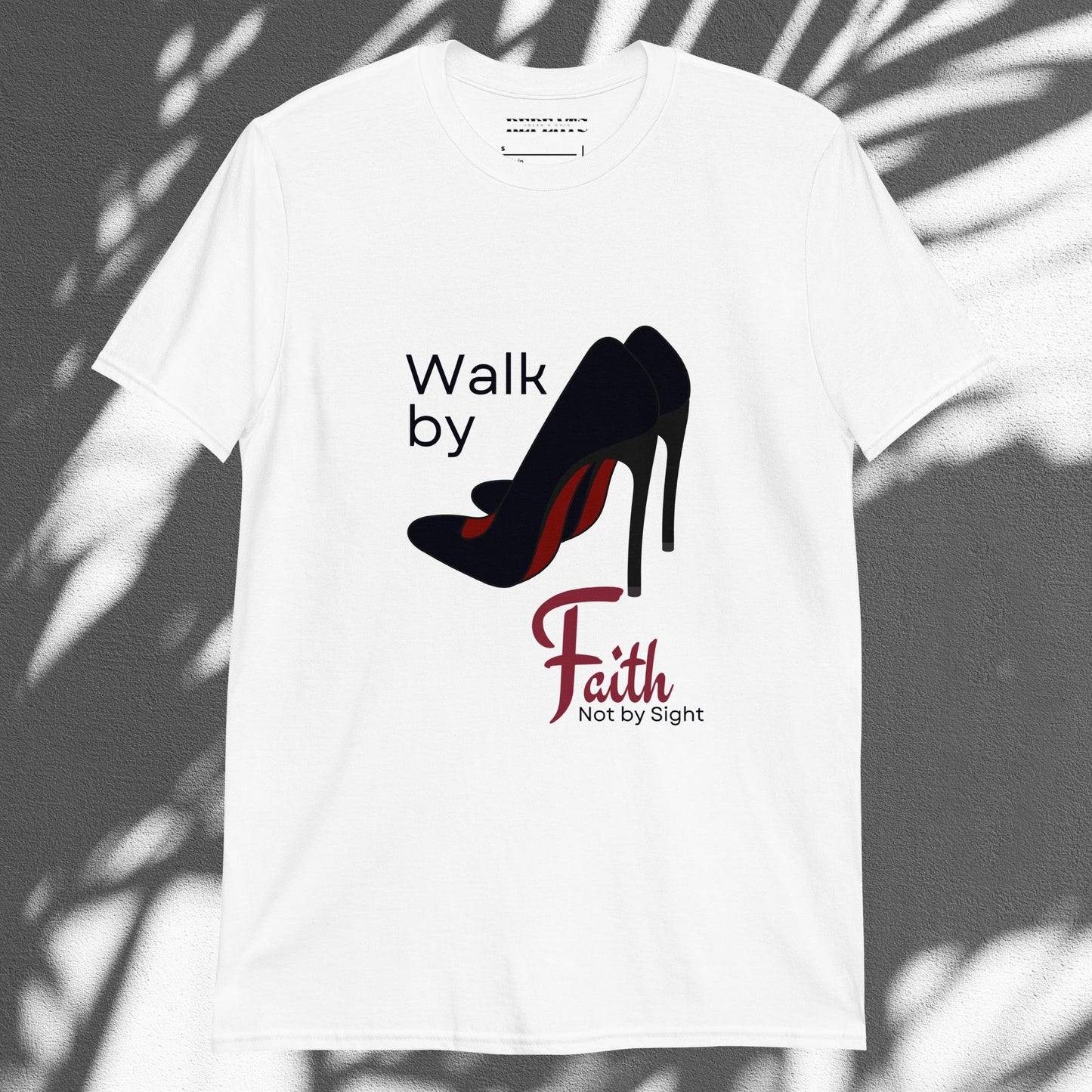Women's Plus Size Faithful T-Shirt with High Heels, Lipstick Print - Curvy Friendly
