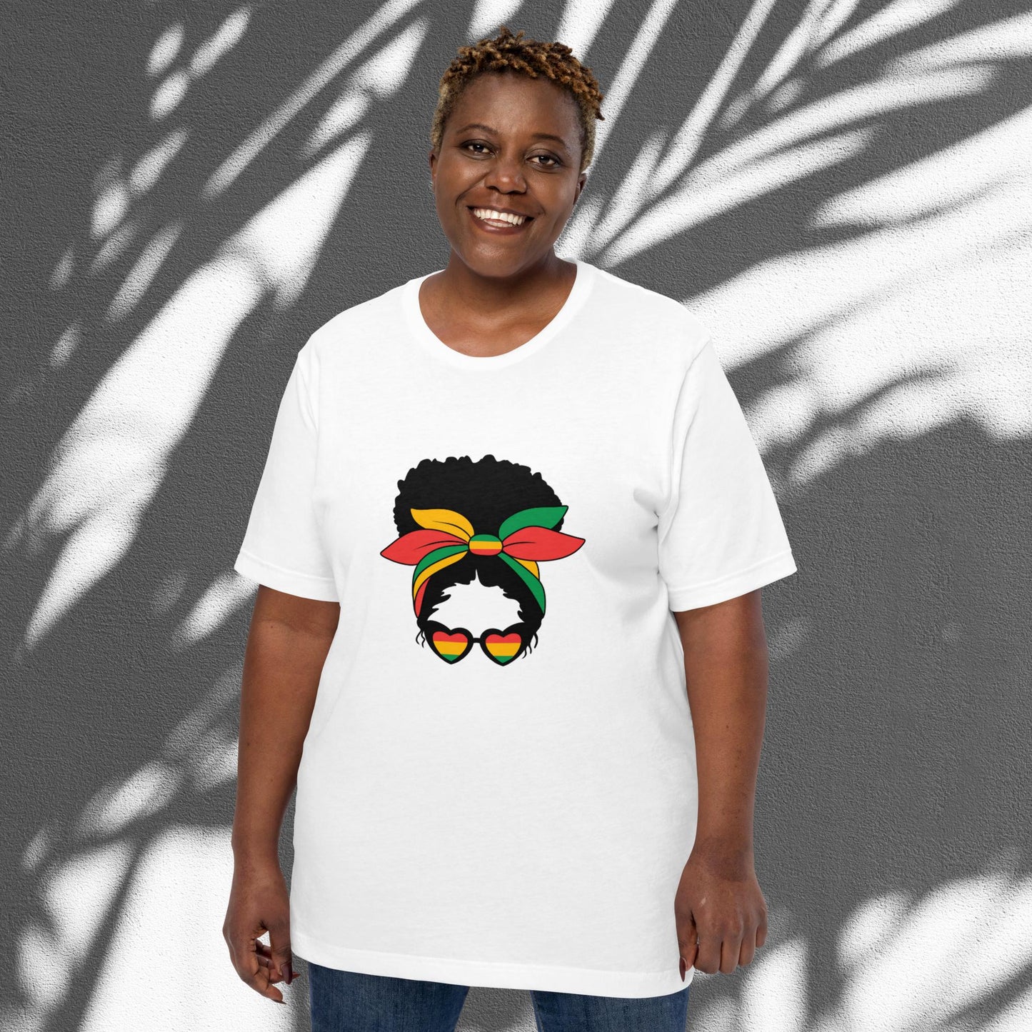 Women's - Afro Woman Headscarf Nubian Melanin Popping Black History T-Shirt