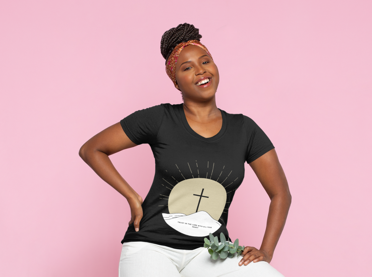 Christian Graphic T-Shirt | Trust In The Lord With All Your Heart