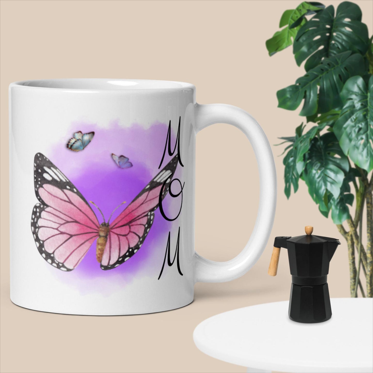 MOM White glossy mug - gifts for moms, mothers day gifts
