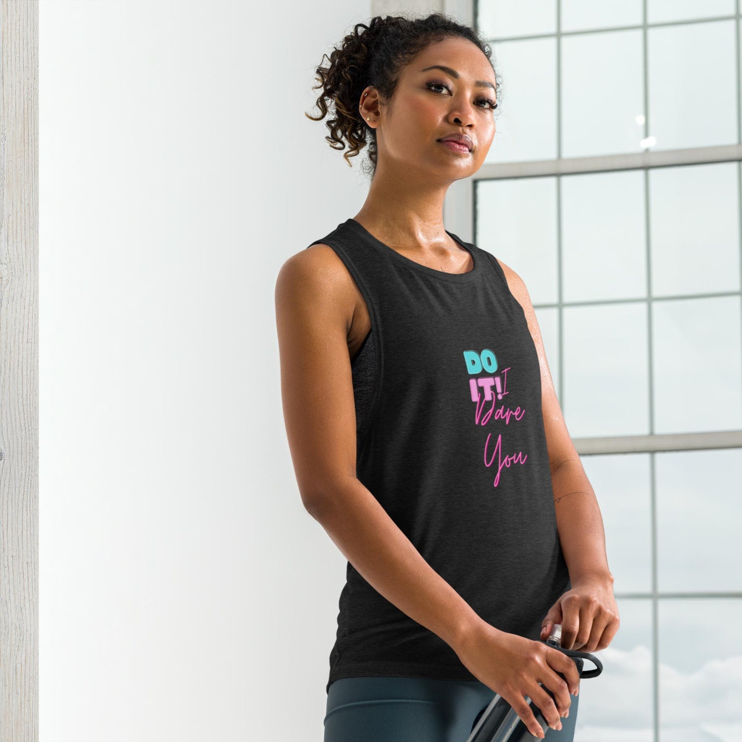 DO IT! I DARE YOU Graphic Print Muscle Tank