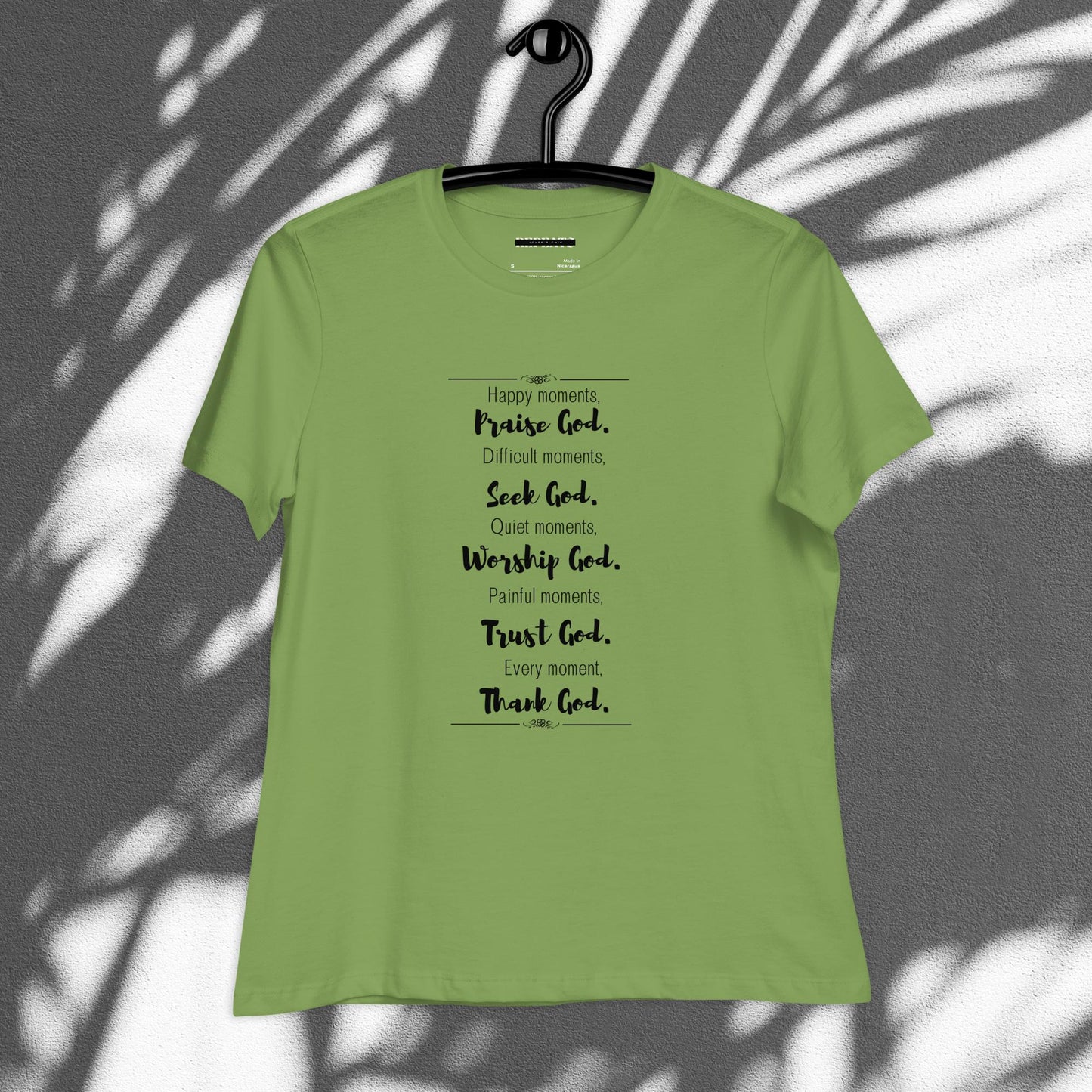 Religious Graphic Print Relaxed T-Shirt For Spring & Summer
