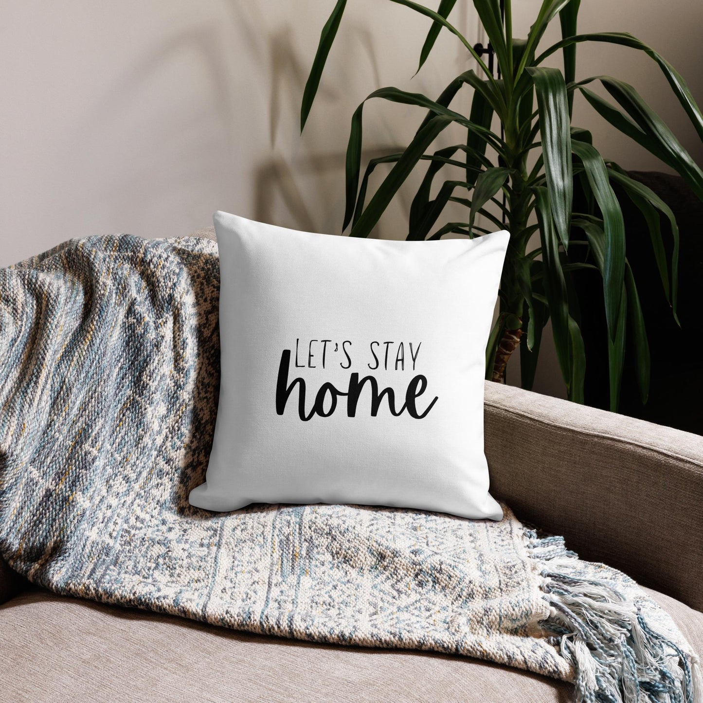 JCR® Let's Stay Home Decorative Premium Pillow