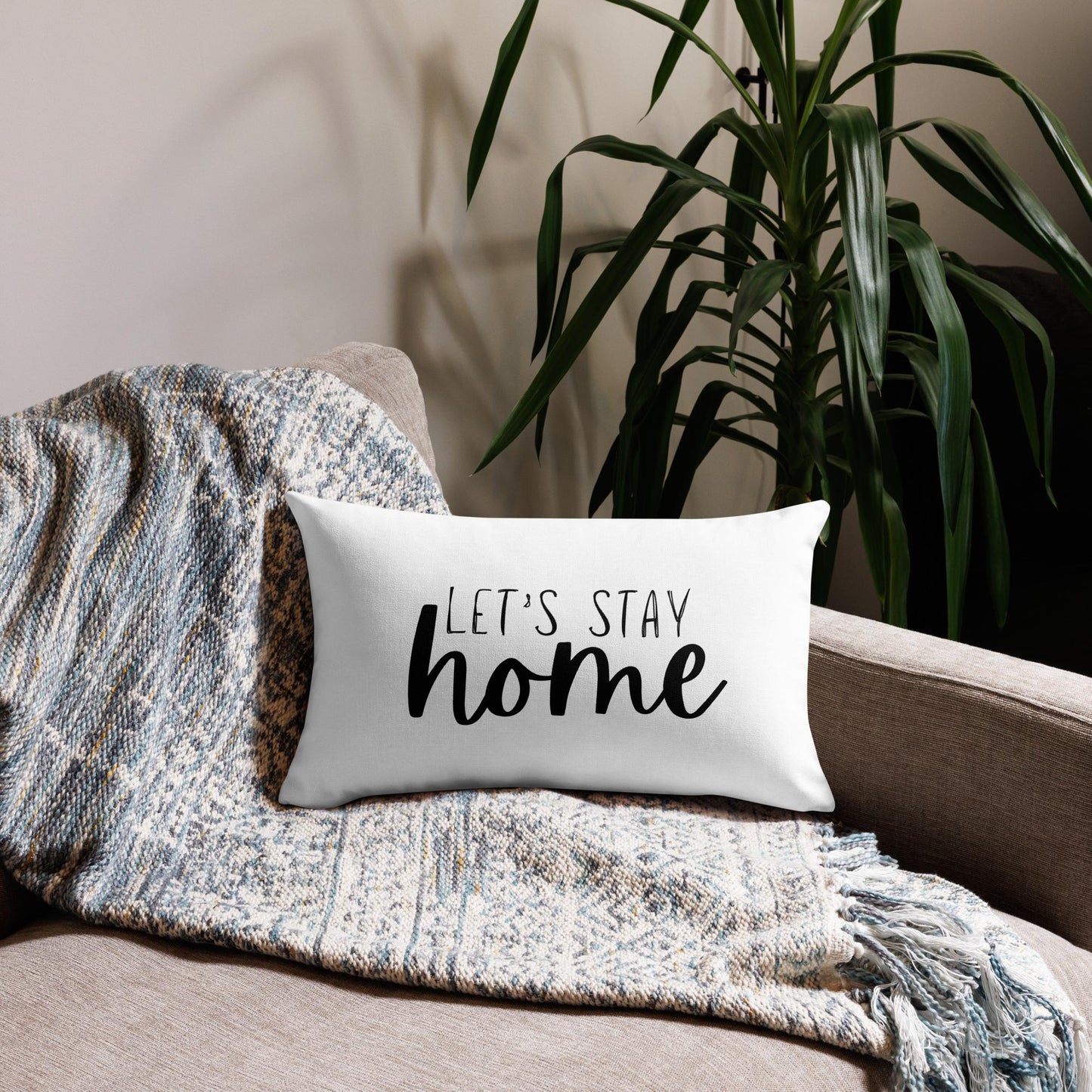 JCR® Let's Stay Home Decorative Premium Pillow