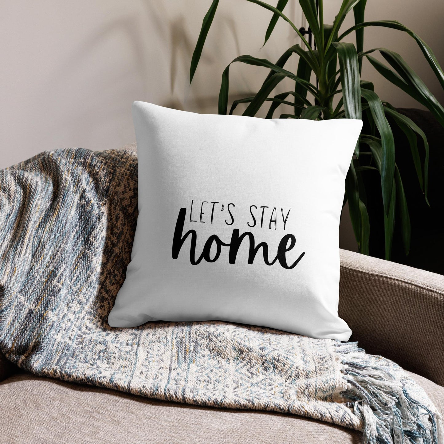 JCR® Let's Stay Home Decorative Premium Pillow