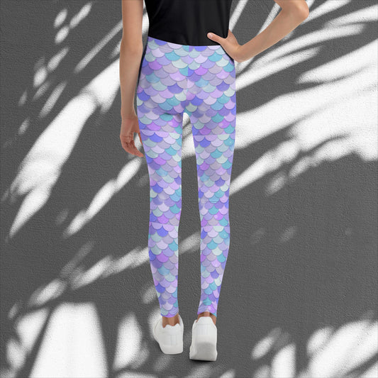 Mermaid Scale Pattern Youth Leggings