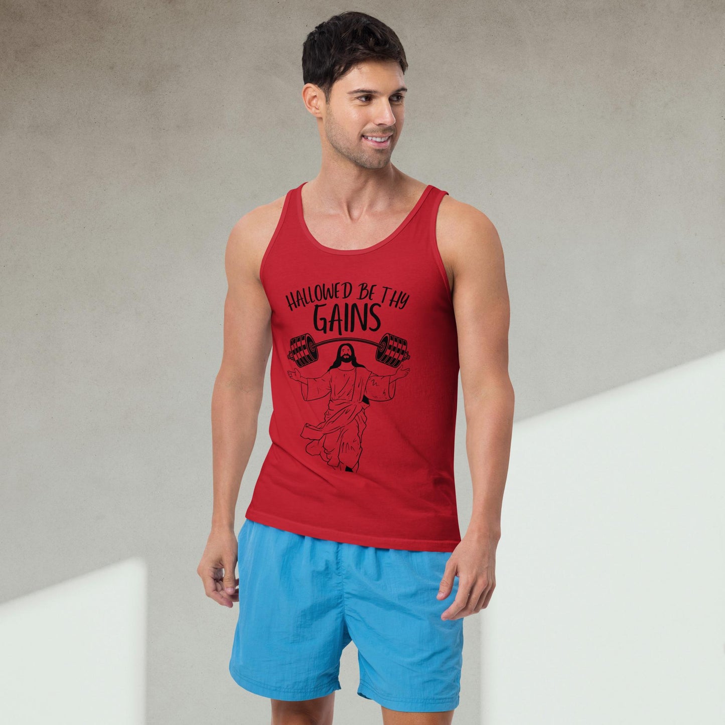 Hallowed Be Thy Gains Tank Top