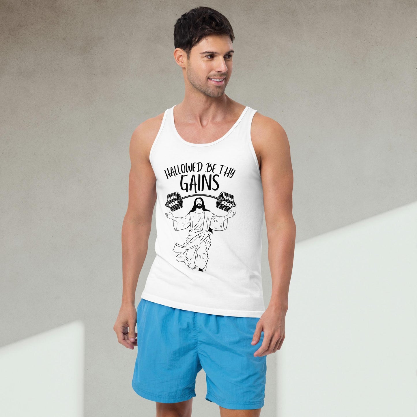 Hallowed Be Thy Gains Tank Top