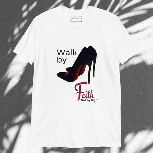 Women's Plus Size Faithful T-Shirt with High Heels, Lipstick Print - Curvy Friendly