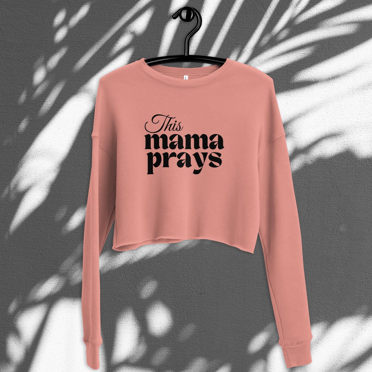 This Mama Prays Fleece Crop Sweatshirt